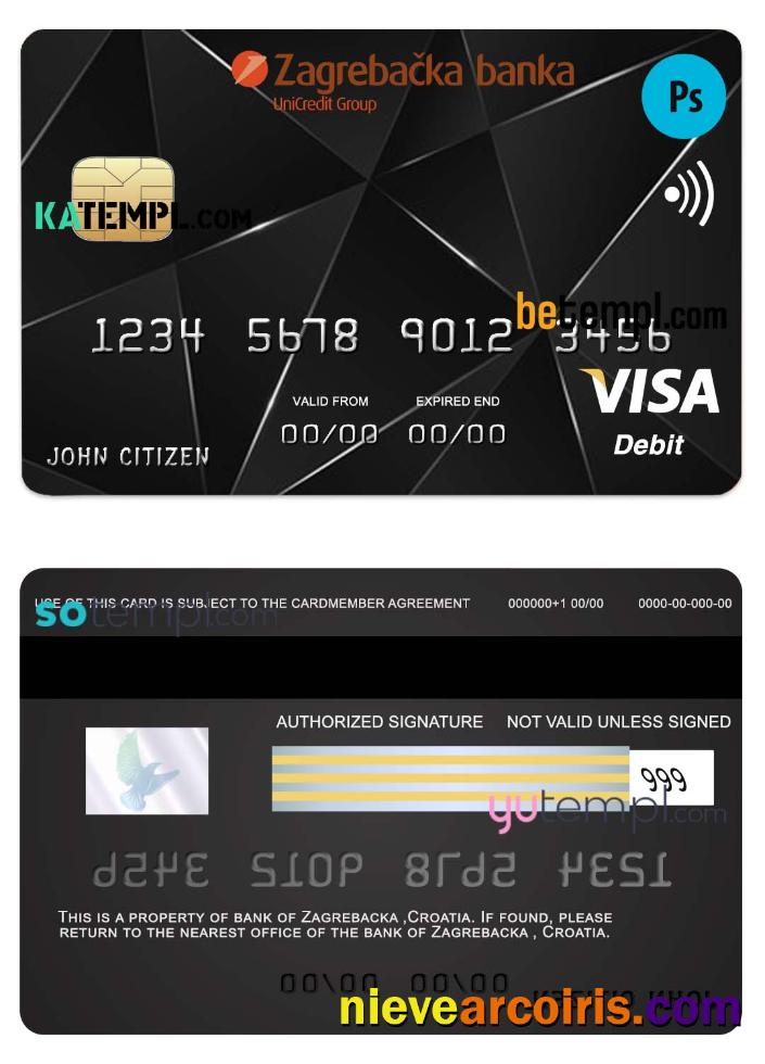 Croatia Zagrebacka bank visa credit card